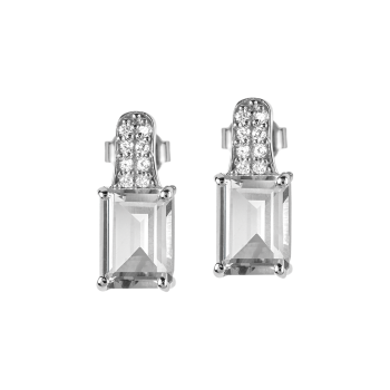 Jacques-Lemans - Damen Ohrstecker Sterlingsilber mit White Topaz - SE-O114A
